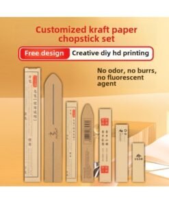 Factory-made Hotel Restaurant Catering Copper Version Cowhide Double Glue Special Paper Products Chopsticks Cover Color Log Printing-Colors:3x 25 Not Covered With Film 1,000