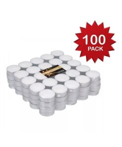 Tea Light 100-Piece Candle White/Silver 38mm