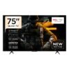 TCL Television 75 Inch Smart TV 4K QLED Colorful Quantum Crystal HDR 10+ Gaming Google TV, 144Hz Native Refresh Rate, ONKYO 2.1 Hi-Fi, Dolby Atmos, MEMC, Game Master, (2025 Model) 75P8K Black