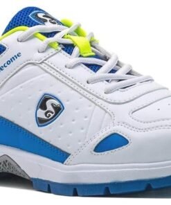 SG Club 6.0 Cricket Shoes for Men – White/Royal Blue/Lime, Size 7 – Lightweight & Comfortable