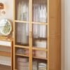 ZCM-HAPPY Bedroom Coat Rack Home Wardrobe Light Luxury Simple Light Brown With Doors 160*44*84cm