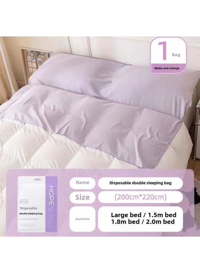 Travel Disposable Sleeping Bag Hotel Thickened Dirty-separated Single Double Bed Supplies Train Sleeper One-piece-Color:Individually Packaged | Sterilized And Can Sleep Naked-Specifications:1 Piece (upgraded Fabric/business Travel Portable)