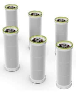 OUYoo 6Pcs Hand-held shower head replacement filter cartridge  It is used for hard water to remove chlorine and harmful substancesPurifying，Showerhead filters effectively remove chlorine, heavy metals, and other contaminants for a refreshing, clean shower experience.