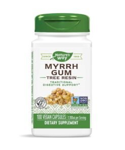 Nature's Way Myrrh Gum Tree Resin 100 Vegan Capsules Packaging May Vary