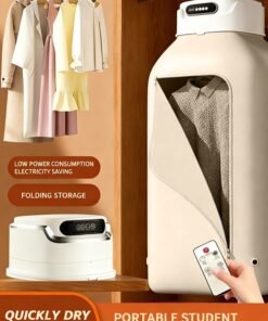 APEX Portable Laundry Dryer, Multifunctional Electric Dryer Machine, Mini Clothes Dryer with Dryer Bag, 2 Gear Adjustable Small Dryer Machine, Foldable Compact Dryer for Delicate Garmnts