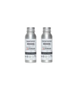 Plaine Products Travel Size Shampoo And Conditioner Unscented 2.5Oz Refillable Bottles Sulfate Free
