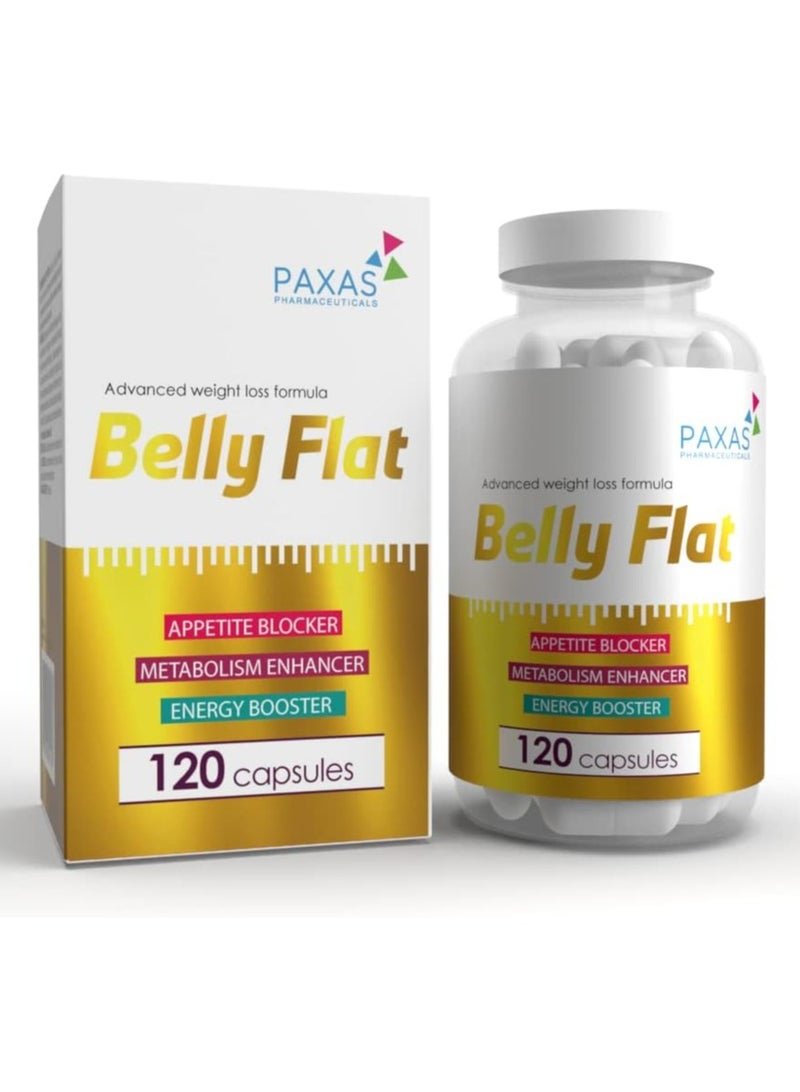 PAXAS advanced weight loss formula Belly Flat 120 capsules