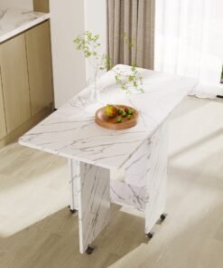 Folding Dining Table Drop Leaf Table,  Multifunctional Extension Space Saving Dinner Table for Bedroom Dining Room Home