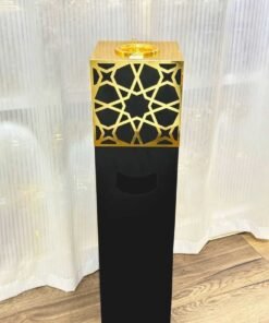 Bakhoor BoSidin Big Size Square Shape Metal Incense Burner Floor Standing Mabkhara – 80 cm Tall Luxury Oud & Bakhoor Burner for Home & Majlis
