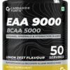 Carbamide Forte Eaa Supplement For Men & Women With Hydration Blend & Vitamins | Eaa intra workout Supplement With Bcaa 5000Mg - Lemon Zest Flavour - 50 Servings - Powder 300G