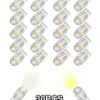 30 Pcs LED Light Bulbs White and Yellow, 6000K 68 2825 W5W T10 COB LED Wedge Replacement Bulbs, Mini Bulbs for License Plate Lights, Car Position Lamps, Map Light