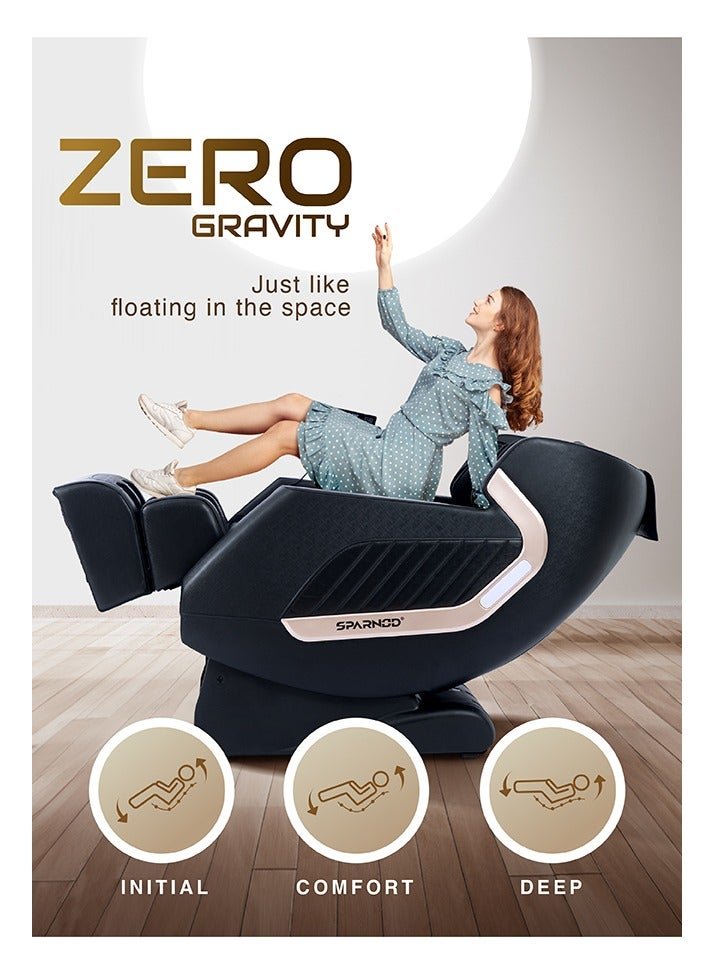 Sparnod Fitness Deluxe Plus Massage Chair Recliner: Featuring 22 Fixed Massage Balls, 22 Airbags, Back Heat Therapy, Zero Gravity, Foot Massage, LCD Display, Bluetooth Speakers - Image 2