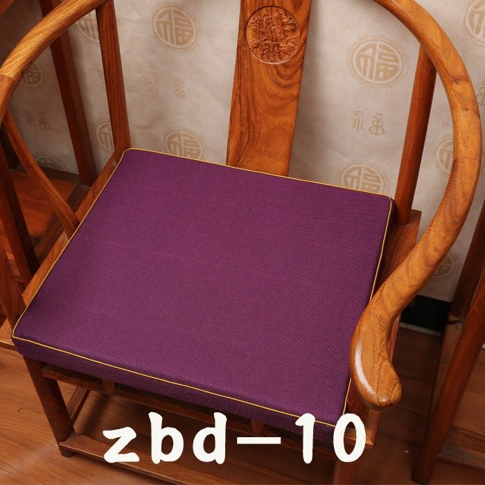 Solid Color Light Luxury New Chinese Style Sofa Sponge Seat Cushion Dining Chair Solid Wood Armchair Chair Sofa Deck