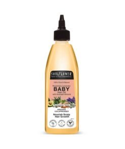 Soulflower Rosemary Baby Hair Oil For Hair Growth, 100% Pure & Natural Organic, Nourishment With Avocado, Coconut, Olive & Almond Oils, Dermatologist & Pediatrician Tested For Healthy Scalp, 225Ml