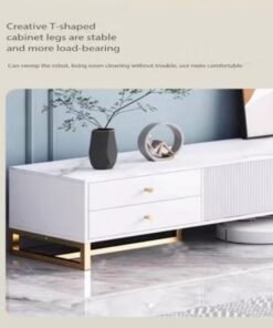 fashionhome Modern Wood TV Stand, TV Entertainment Center with Drawer and Shelf Storage - Versatile Cabinet Table for Living Room, Media Console with Ample Storage Space, Modern Design TV Unit 120x30x40 CM - Image 4