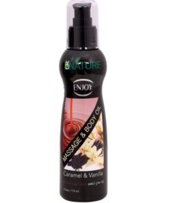 ENJOY Massage Oil With Caramel And Vanilla – 175Ml Relaxing Body Oil For Soft Skin And Aromatherapy