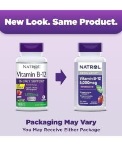 Natrol Strawberry Fast Dissolve Vitamin B-12 Energy Support 5000mcg - 100 Tablets