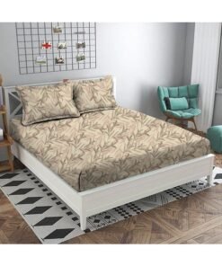 Danube Home Albany Super King Bed Fitted Sheet Set 200x200+30 cm/50x75+15 cm Leaf Linen | 80 Cotton; 20 Lyocell Bedding Set For Bedroom