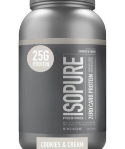 Isopure Zero Carb Whey Protein Isolate Powder with Vitamin C & Zinc for Immune Support, 25g Protein, & Keto Friendly - Cookies & Cream, 3 lbs, 41 Servings (1.36 KG)