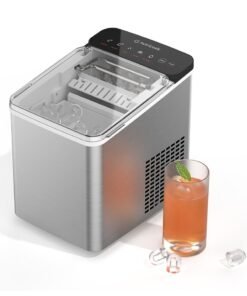 nutricook Icy Bullet Ice Maker, Rapid 7-Minute Ice Production, Bullet-Shaped Ice, Self-Cleaning, Compact & Portable, 2-Year Warranty 1 L 150 W NC-ICY510S Silver