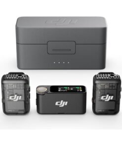 dji Mic 2 (2 TX + 1 RX + Charging Case), All-In-One Wireless Microphone, Intelligent Noise Cancelling, 32-Bit Float Internal Recording, 250M (820 Ft.) Range, Microphone For iPhone, Android, Camera Mic 2 Black
