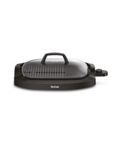 Tefal Grill | Plancha Electric Smokeless Grill with Lid |  Non-stick |2 Years Warranty | 2000 W CB6A0827 Black/Clear
