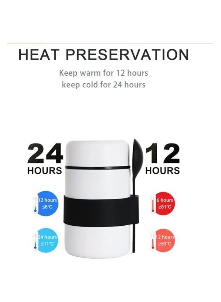 general brand 400ml Vacuum Insulated Soup Container Stainless Steel 304 Lunch box for Kids Adult Food Jar (400ml, SS+DEEP BLUE) - Image 3