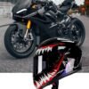 DUNISO Full face motorcycle helmet, lightweight, collision resistant, breathable lining motorcycle helmet, cool riding equipment Four season racing helmet