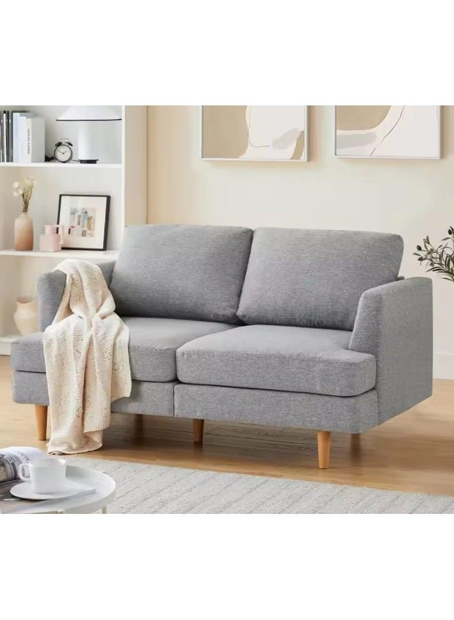 Modern Sofa with Linen Fabric Upholstery