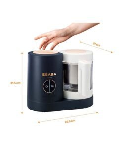 Alternative view of BEABA Babycook Neo - Baby Food Maker 4 In 1 Food Processor, Blender And Cooker - Soft Steamer Cooking Quick Homemade Baby Food - Glass Bowl - Stainless Steel Tub - Night Blue