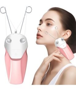 DUNISO Lady Facial Threading Hair Remover，Electric Cotton Thread Epilator Painless Womens Facial Hair Remover USB Rechargeable Electric Hair Removal Device Chin Lip Cotton Thread & Pearl Powder Included