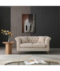 Home Box Oro 2-Seater Fabric Sofa With 2 Cushions 92x80x166 cm