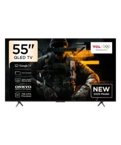 TCL Television 55 Inch Smart TV 4K QLED Colorful Quantum Crystal HDR 10+ Gaming Google TV, 144Hz Native Refresh Rate, ONKYO 2.1 Hi-Fi, Dolby Atmos, MEMC, Game Master, (2025 Model) 55P8K Black