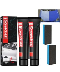 SYOSI Car Scratch Removal Kit, 2Pcs Car Scratch Repair Kit, Car Paint Scratch Repair Agent, Car Scratch Remover, Grinding Polishing Restorer Paste with Sponge, Erase Car Scratches (60ML)