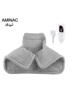 AMINAC Heating Pad for Pain Relief, Electric Heat Pad for Back Neck and Shoulders, 58x42cm, Soft Material, Auto Shut Off, 6 Temperature Levels, 4 Timer Settings, Hand and Machine Washable, Gifts