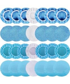 28 Pieces Car Orbital Buffer Polisher Pad Bonnet Microfiber Max Bonnet Polishing Buffing Pad Cover (5-6 Inches)