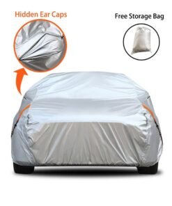 Car Cover Waterproof All Weathe,Outdoor Full Cover Rain Sun UV Protection with Zipper Cotton