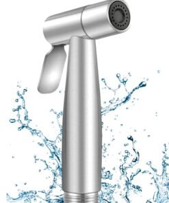 LIMOS Handheld Bidet Sprayer Shattaf Cloth Diaper Toilet Sprayer Stainless Steel Brushed Bathroom Shower