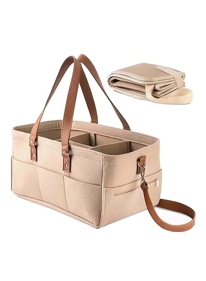 DOOKOO Portable Baby Diapers Storage Bag With Removable Dividers And Shoulder Strap