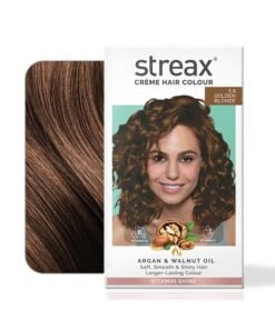 Streax Permanent Hair Colour, 100% Grey coverage, Infused with Argan and Walnut Oil, Long Lasting Cream Hair Colour for Women, Blonde hair Colour, 7.3 Golden Blonde, 120 ml, Pack of 1