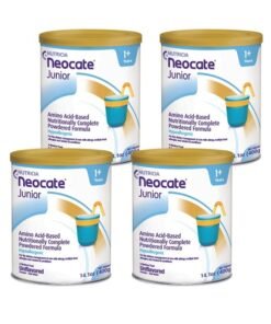 Neocate Junior Hypoallergenic Amino Acid-Based Formula Without Prebiotics - Formula for 1+ Years (toddler, kid and teens) - Unflavored Powdered Formula - 14.1 oz can (Case of 4)