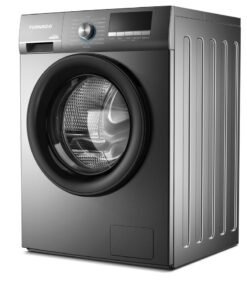 Tornado Front Load Inverter Washing Machine, 7kg Capacity, BLDC Inverter Motor, 1200 RPM, Stainless Steel Drum, Quick Wash 15min, High Temperature Self-Cleaning, Child Lock, Model TWX-FV712GOSSU - Silver
