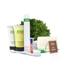ECO Amenities 4Piece Allinkit Travel Size Toiletries 60Pcs (15 Toiletry Kits) Hotel Soap Body Lotion Mini Size Shampoo And Conditioner 2 In 1 And Disposable Travel Toothbrush Set With Toothpaste
