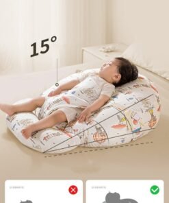 MIXDE Baby Nursery Pillow, Removeable Breastfeeding Pillows, Toddler Bedding, Babies Nest for Sleeping, Anti vomit Milk Headrest for Newborn and Infant, 15 Degree Incline, for Better Night's Sleep