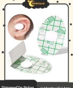 Bebiland 60-Piece Baby Waterproof Ear Stickers with Absorbent Cotton, Newborn Ear Protector for Bathing Swimming Showering Surfing Snorkeling and Other Water Sports