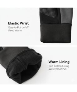 DEXO Waterproof Winter Sport Gloves – Thermal, Touchscreen, Windproof, Non-Slip – Unisex for Snowboarding, Skiing & Outdoor Activities, Large - Image 4