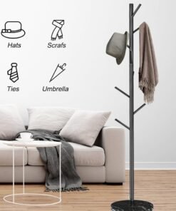 Alternative view of CityRiya-Long Coat Rack Freestanding Clothes Stand Garment Rack Clothes Rack Metal Coat Racks Hanger Stand Clothes Rail Stand Clothes Hanger Organizer with Marble Base for Hanging Clothes, Hats, Bags