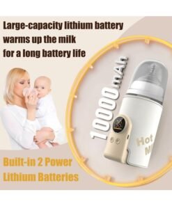 Alternative view of Portable Bottle Warmer, Fast Heating,Leak-Proof,Adjustable Travel Warmer with Battery, 10000mah Battery Powered, Heating Breast Milk Warmer for Travel Outdoor