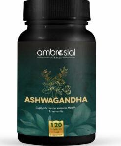 ambrosial High Strength Ashwagandha Root Powder Herbal Supplement With Immunity Support Non-Gmo And Gluten Free, 500 Mg- 120 Capsules