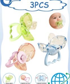 GD 3 PCS Baby Pacifier, Slimline Pacifiers for Babies with Sterilization Box, Silicone Newborn Pacifiers BPA Free